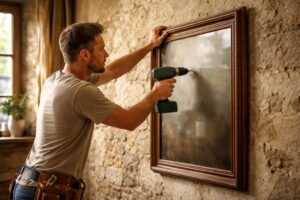 apprenez comment fixer solidement un cadre lourd sur un mur ancien en utilisant les bonnes techniques et outils pour assurer une installation sûre et durable.