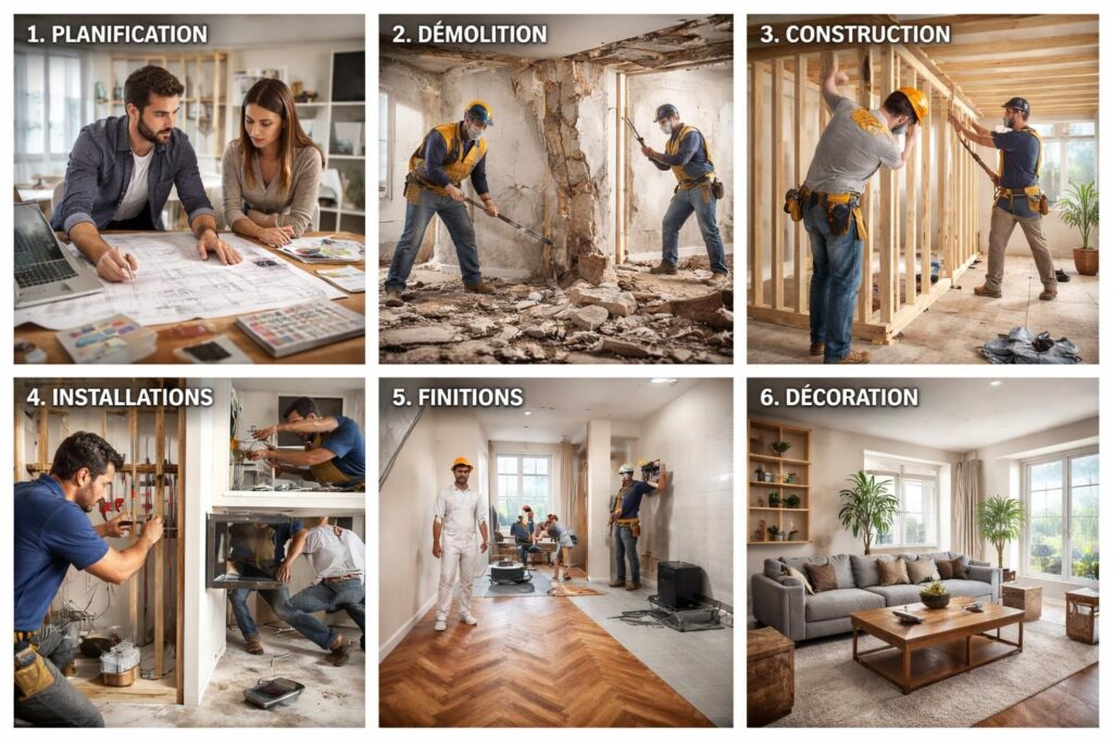 découvrez les étapes clés d’un projet de rénovation, de la planification initiale à la réalisation finale, pour réussir vos travaux en toute sérénité.