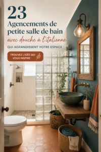 Aménagement d'une douche à l'italienne dans une petite salle de bain moderne