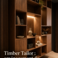 Un salon moderne avec des meubles sur mesure adaptés à un espace cosy.