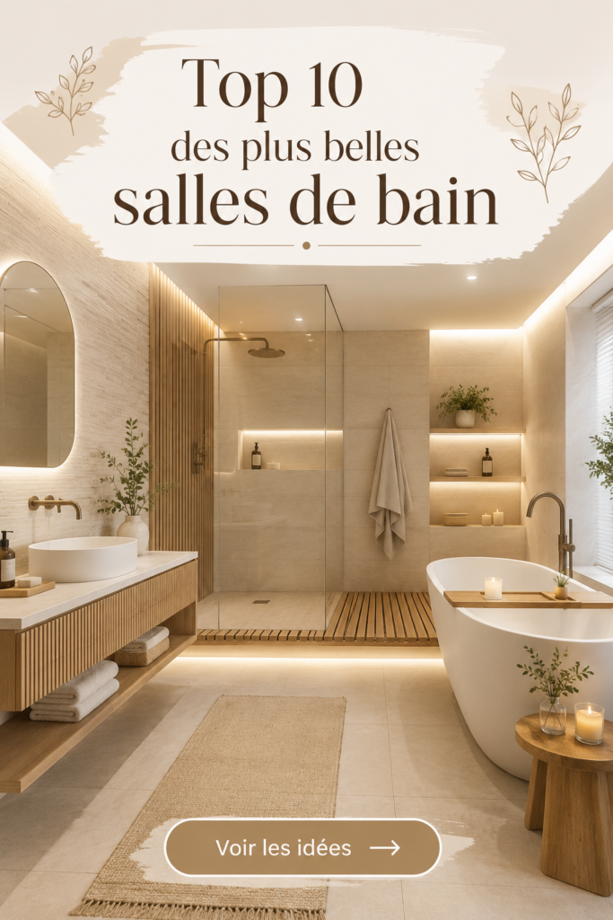 Exemple de salle de bain moderne avec baignoire et design épuré.