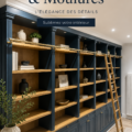 Bibliothèque moderne sur mesure dans un salon élégant