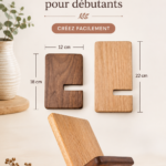 Portrait d'une femme travaillant sur un projet de bricolage en bois