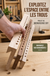 Espace entre des étagères soigneusement organisé avec des éléments de décoration et de rangement pratiques
