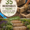 Un jardin bien aménagé avec des fleurs colorées et des meubles de jardin confortables.