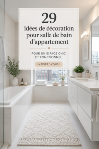 Une salle de bain élégamment décorée alliant style et fonctionnalité.