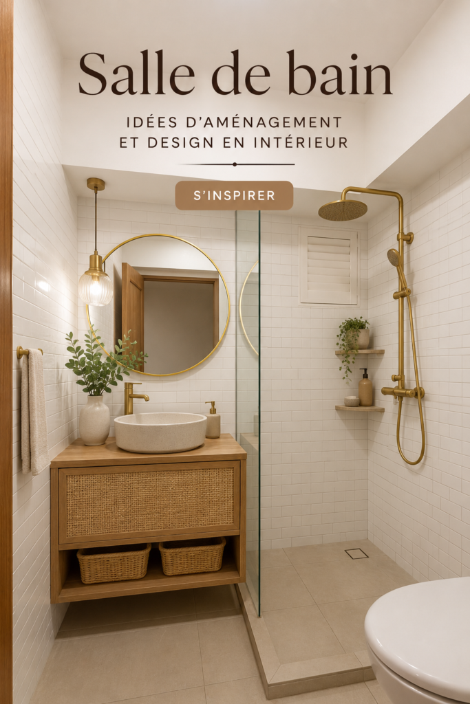Salle de bain moderne avec des éléments de décoration tendance à Singapour