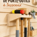 Support à outils en bois bien organisé dans un atelier chaleureux