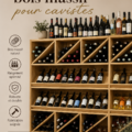 Meubles en bois massif dans une élégante cave à vin