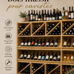 Meubles en bois massif dans une élégante cave à vin