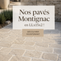 Pavés Montignac posés dans un jardin moderne, alliant simplicité et élégance.