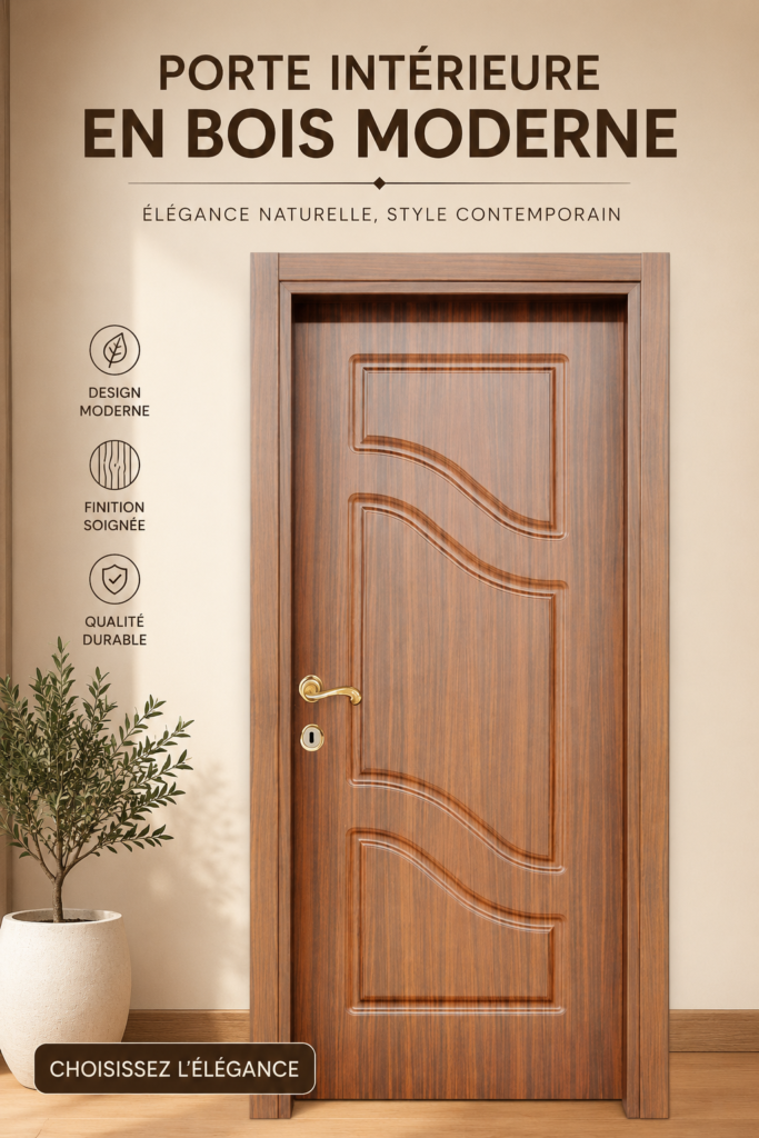 Porte intérieure en bois moderne avec un design épuré