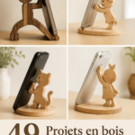 Une table en bois faite maison mettant en avant la menuiserie créative.