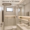 Salle de bain élégante et épurée avec des éléments modernes et minimalistes.