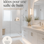 Salle de bain minimaliste avec baignoire et décoration épurée