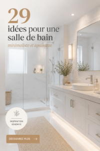 Salle de bain minimaliste avec baignoire et décoration épurée