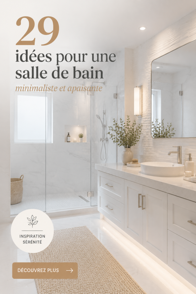 Salle de bain minimaliste avec baignoire et décoration épurée