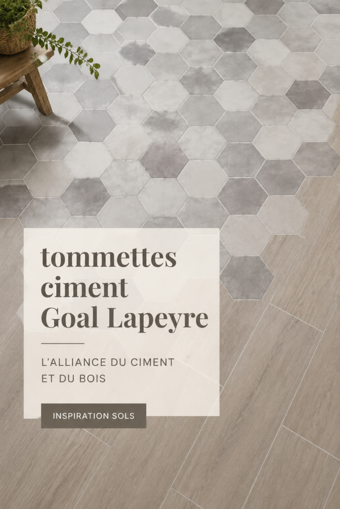 Un intérieur chaleureux avec des tommettes ciment dans le salon.