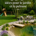 Jardin fleuri avec des plantes colorées et une pelouse bien entretenue