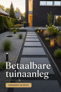 Un jardin de rêve avec un aménagement paysager abordable, rempli de fleurs colorées et de verdure.