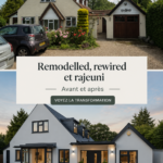 Intérieur rénové avec goût : avant/après d'une transformation.