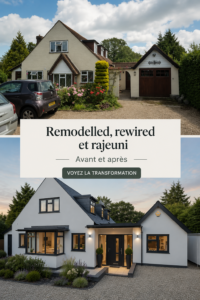 Intérieur rénové avec goût : avant/après d'une transformation.