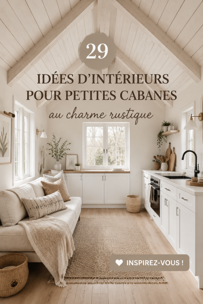 Intérieur d'une cabane rustique avec des éléments en bois et une ambiance chaleureuse.