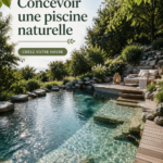 Une piscine naturelle et son aménagement paysager verdoyant