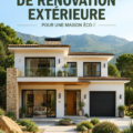 Un jardin rénové avec des matériaux écologiques et végétation diversifiée.