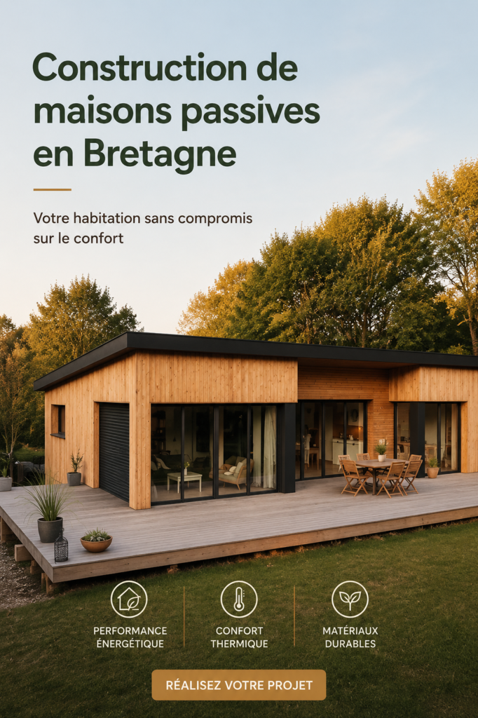 Maison passive moderne en Bretagne offrant confort et durabilité