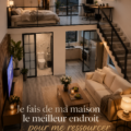Un salon confortable avec des touches personnelles et une décoration chaleureuse