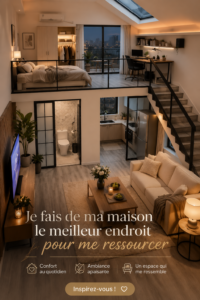 Un salon confortable avec des touches personnelles et une décoration chaleureuse