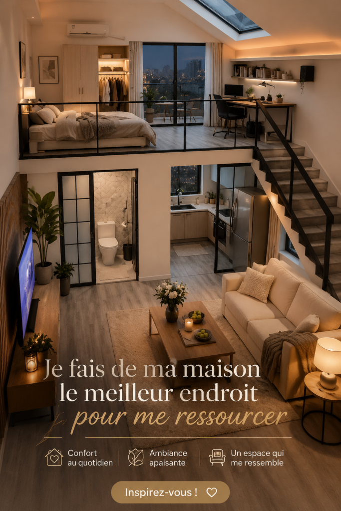 Un salon confortable avec des touches personnelles et une décoration chaleureuse