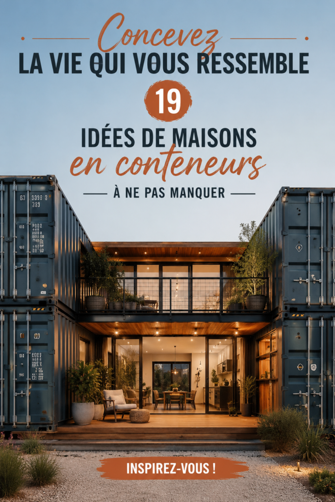 Maison conteneur moderne et élégante dans un cadre naturel
