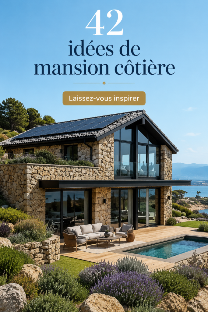 Maison côtière moderne avec vue sur l'océan et décoration inspirée par la mer