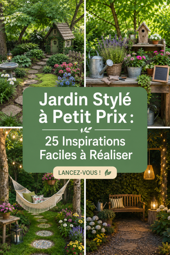 Un jardin élégant avec des fleurs colorées et un aménagement simple.