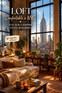 Loft cosy à New York avec vue sur l'Empire State Building