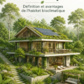 Maison bioclimatique avec une architecture moderne intégrée dans la nature
