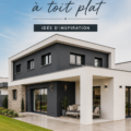 Maison moderne avec toit plat et design contemporain