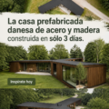 Maison préfabriquée danoise construite rapidement en bois et acier