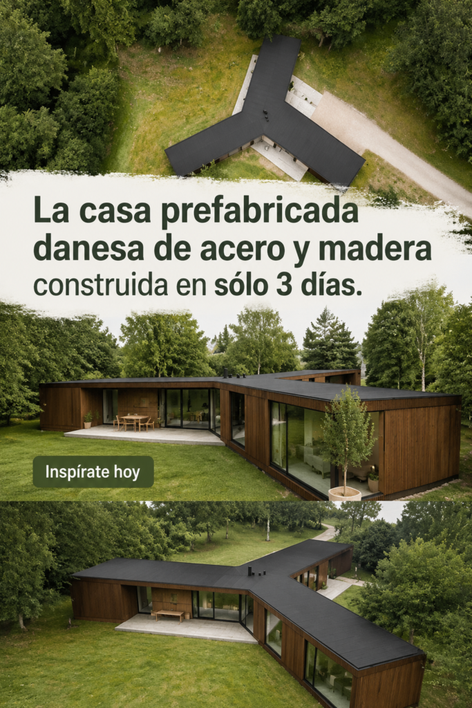 Maison préfabriquée danoise construite rapidement en bois et acier
