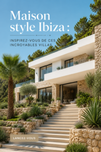 Maison de style Ibiza avec des couleurs claires et une décoration naturelle