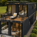 Maison en conteneurs maritimes modernes et esthétiques