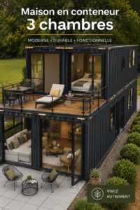 Maison en conteneurs maritimes modernes et esthétiques