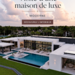 Maison moderne avec une décoration luxueuse et chaleureuse au style contemporain.