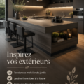 Mobilier de jardin tendance montrant une table et des chaises élégantes en extérieur.