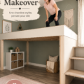 Chambre d'adolescent rénovée avec un lit mezzanine moderne