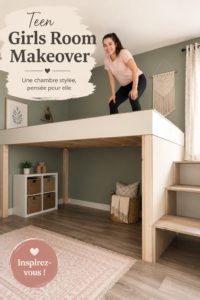 Chambre d'adolescent rénovée avec un lit mezzanine moderne