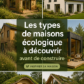 Maison écologique en bois avec un toit végétalisé