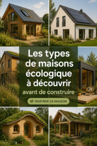 Maison écologique en bois avec un toit végétalisé
